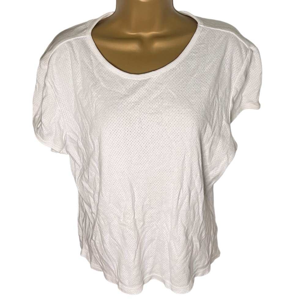 High Sierra Mesh Crop Tee Boxy Fit Athletic White XL